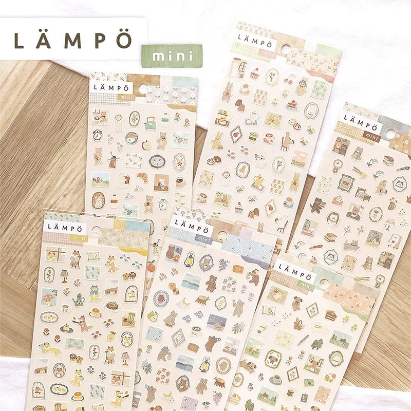 (NEW) LAMPO mini morning with a bear | Sticker Sheet
