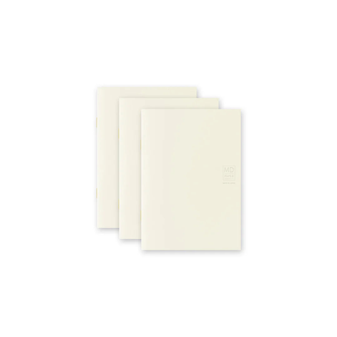 (NEW) Midori MD Notebook Light A6 - Blank - Pack of 3
