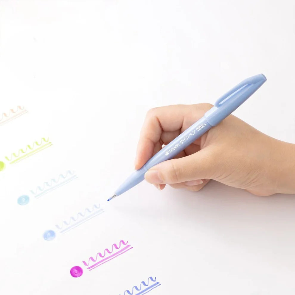 (NEW) Pentel Fude Touch Brush Sign Pen (14 colors)