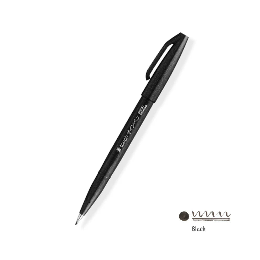 (NEW) Pentel Fude Touch Brush Sign Pen (14 colors)
