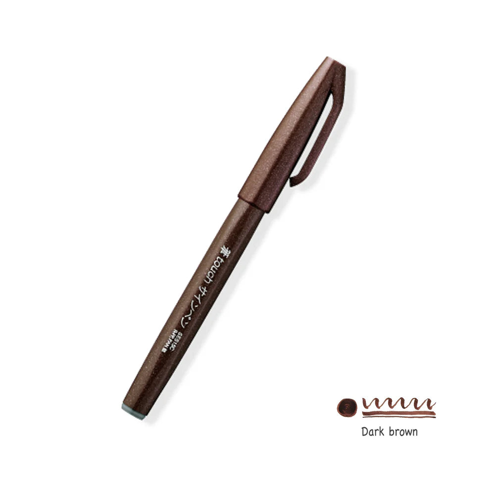 (NEW) Pentel Fude Touch Brush Sign Pen (14 colors)