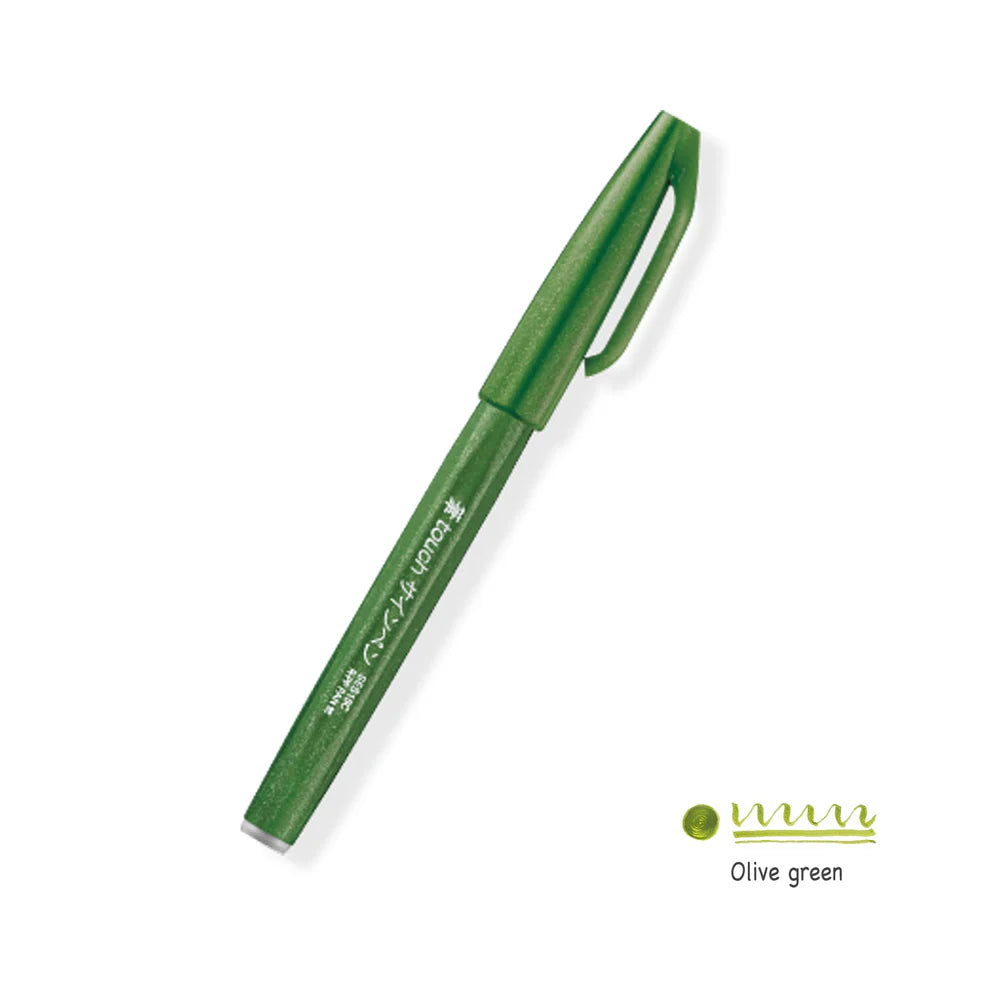 (NEW) Pentel Fude Touch Brush Sign Pen (14 colors)