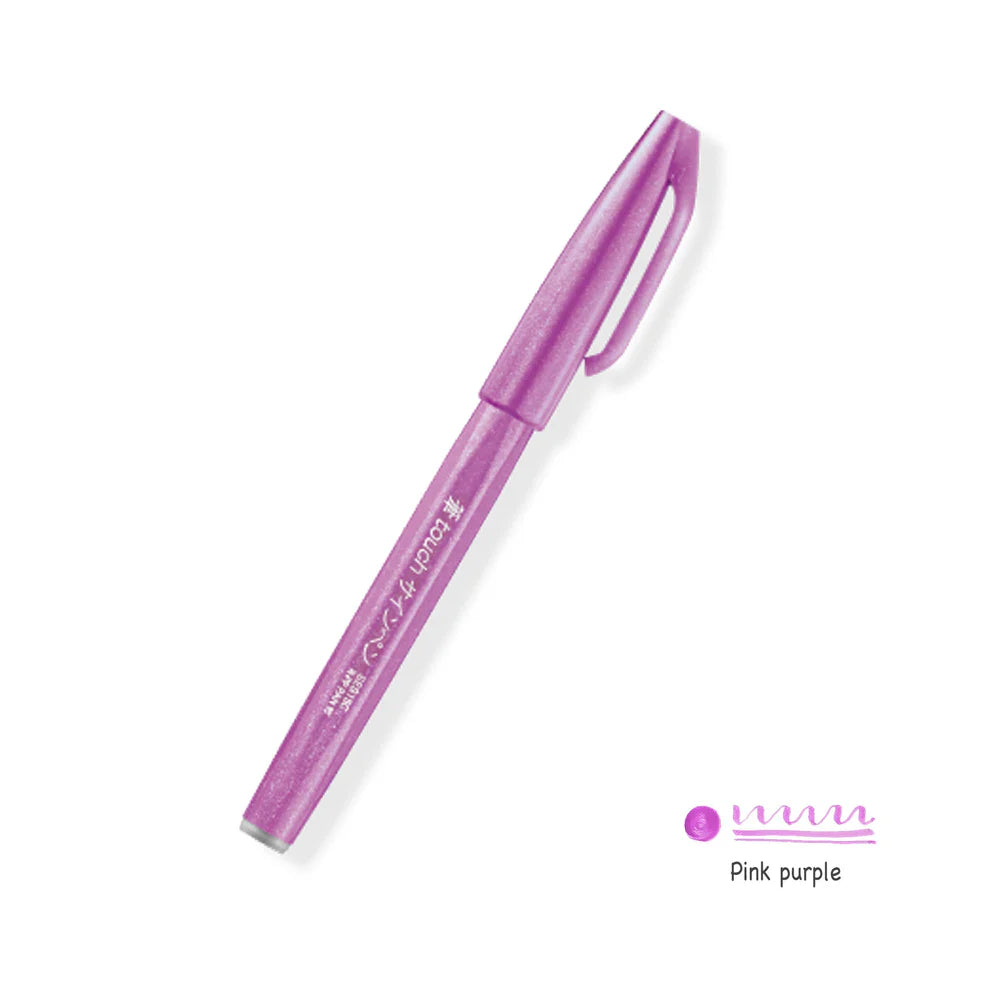 (NEW) Pentel Fude Touch Brush Sign Pen (14 colors)