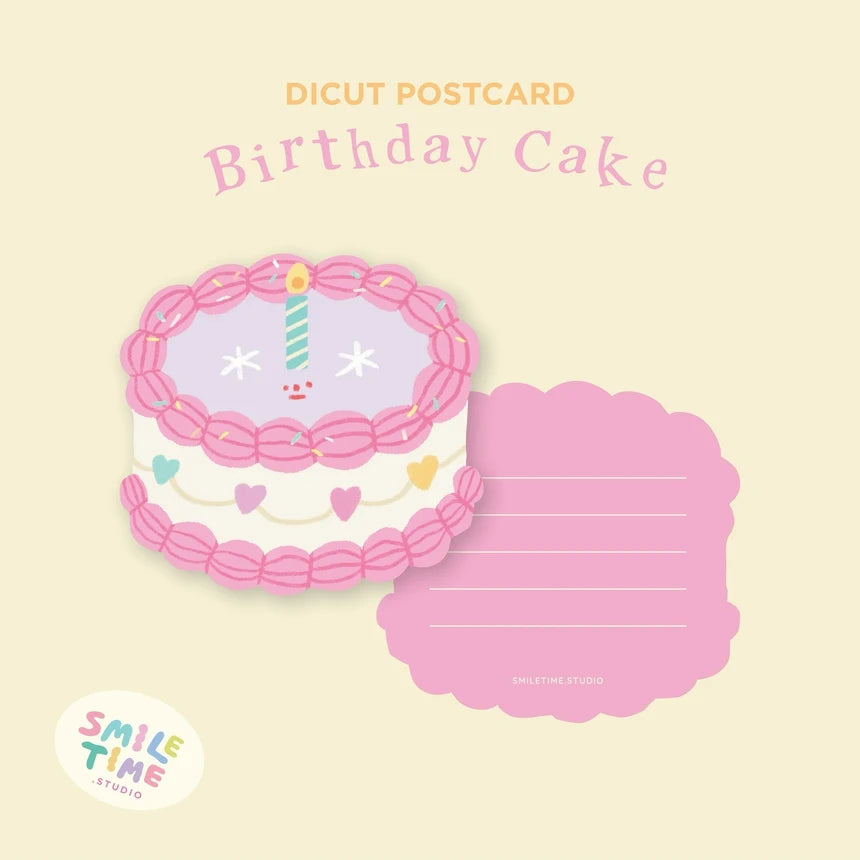 Smiletime Diecut Glitter Postcards | 3 designs