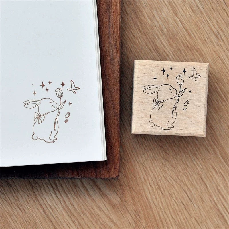 [NEW] Rabbit Garden Series | Wooden Rubber Stamp (2 designs)