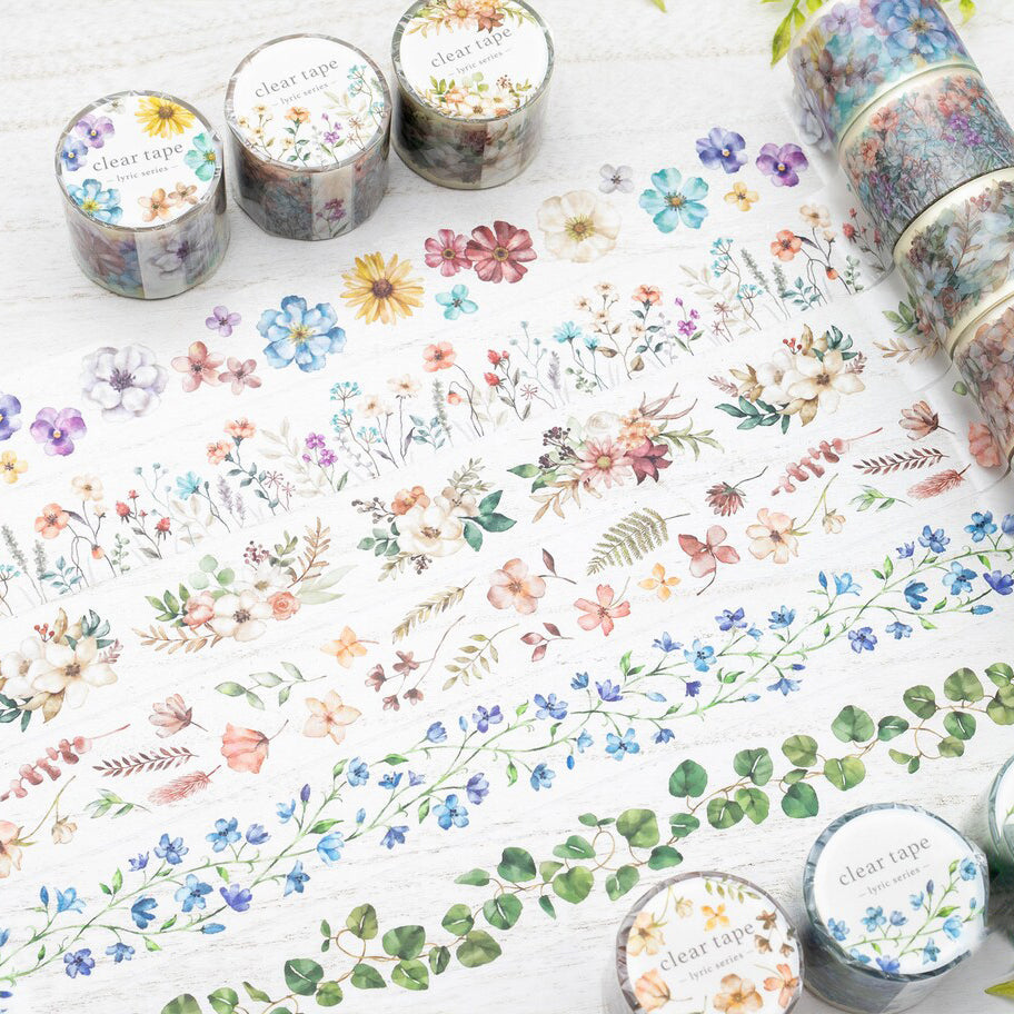 (NEW) Mind Wave Flower Clear Tape | PET Tape