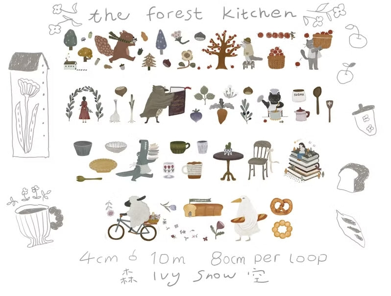 The Forest Kitchen | PET Tape Stickers