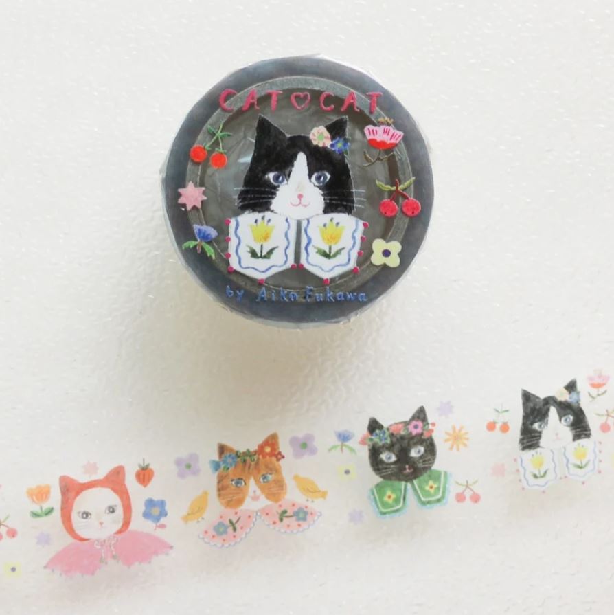 Cute cat washi tape nz