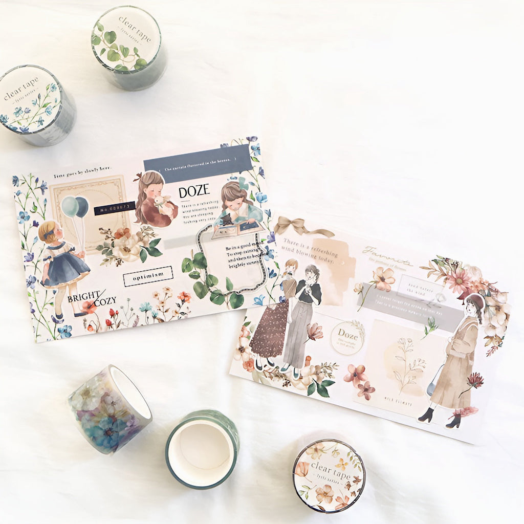 (NEW) Mind Wave Flower Clear Tape | PET Tape