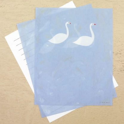 Subikiawa Swan | Letter Set (12 sheets & 4 envelopes)