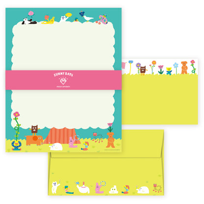 AIUEO Sunny Days | Letter Set (12 sheets & 4 envelopes)