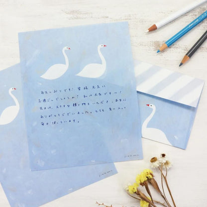 Subikiawa Swan | Letter Set (12 sheets & 4 envelopes)