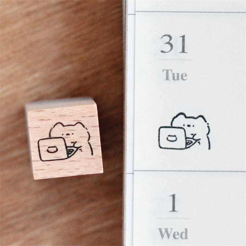 [NEW] Mini Cat Series | Mini Wooden Rubber Stamp (10 designs)