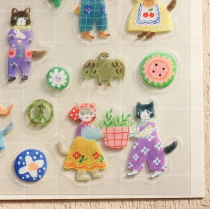 Aiko Fukawa Cats and Buttons | Sticker