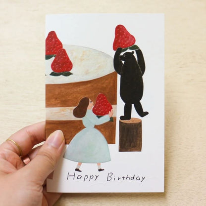 Strawberry Cake | Birthday Card