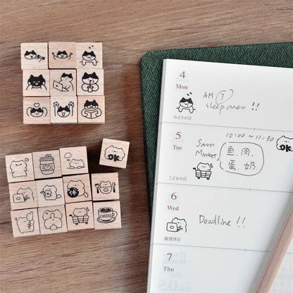 [NEW] Mini Cat Series | Mini Wooden Rubber Stamp (10 designs)