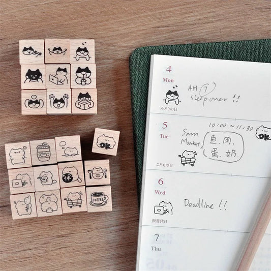 [NEW] Mini Cat Series | Mini Wooden Rubber Stamp (10 designs)