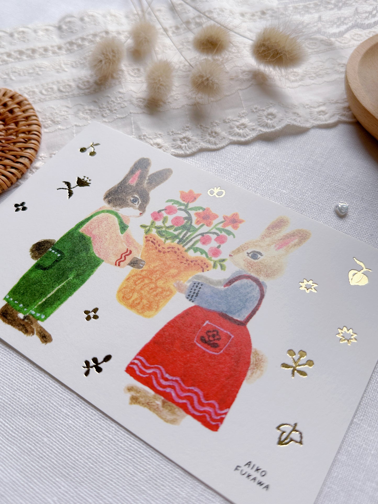 Aiko Fukawa Festival | Gold Foil Stamping Postcard