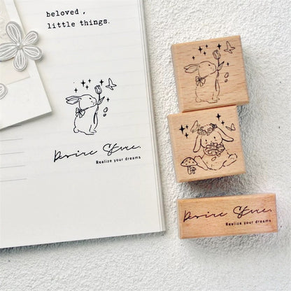 [NEW] Rabbit Garden Series | Wooden Rubber Stamp (2 designs)