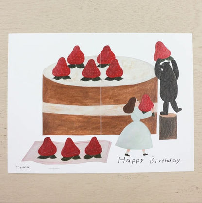 Strawberry Cake | Birthday Card