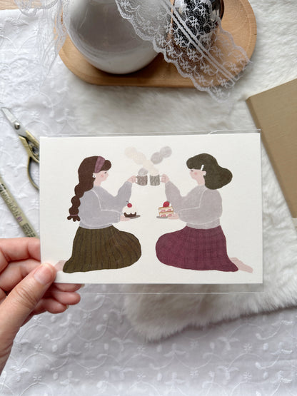 Twin’s Tea Time | Postcard