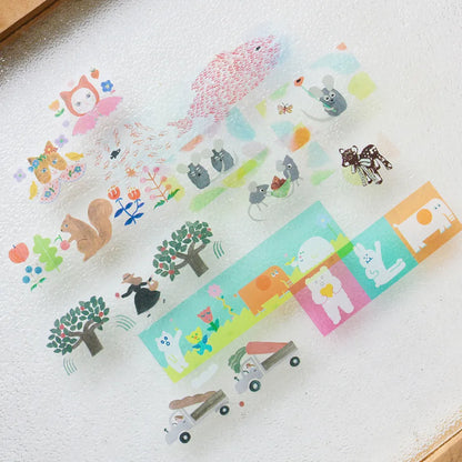 (NEW) Aiko Fukawa Happy Garden | Transparent Washi Tape (8m)