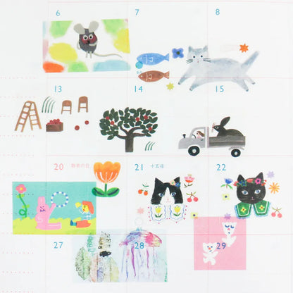 (NEW) Aiko Fukawa Happy Garden | Transparent Washi Tape (8m)