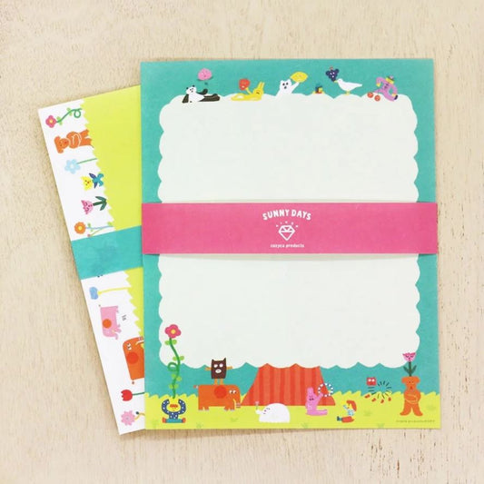 AIUEO Sunny Days | Letter Set (12 sheets & 4 envelopes)