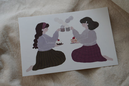 Twin’s Tea Time | Postcard