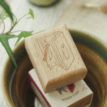 The Enchanted Library - Immersion | Wooden Stamp