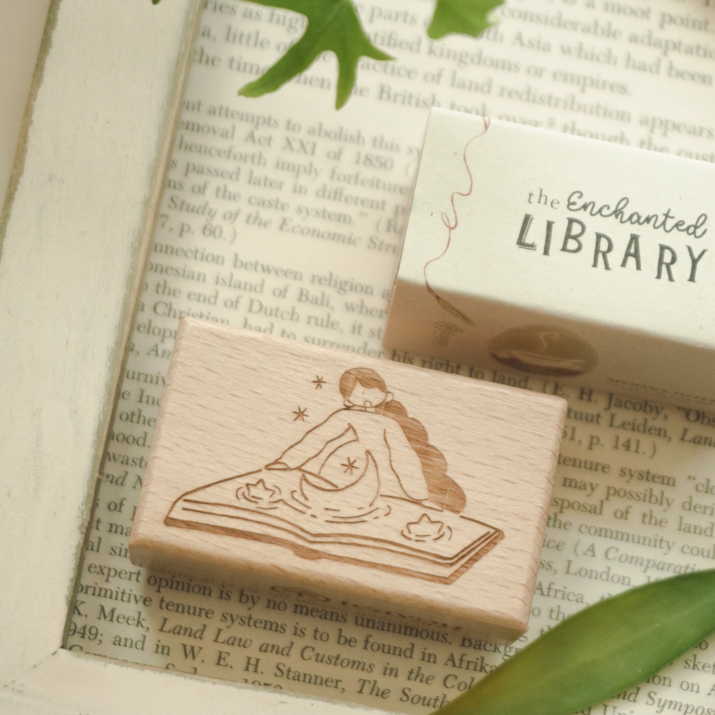 The Enchanted Library - Moonlight | Wooden Stamp