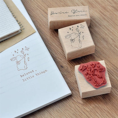 [NEW] Rabbit Garden Series | Wooden Rubber Stamp (2 designs)