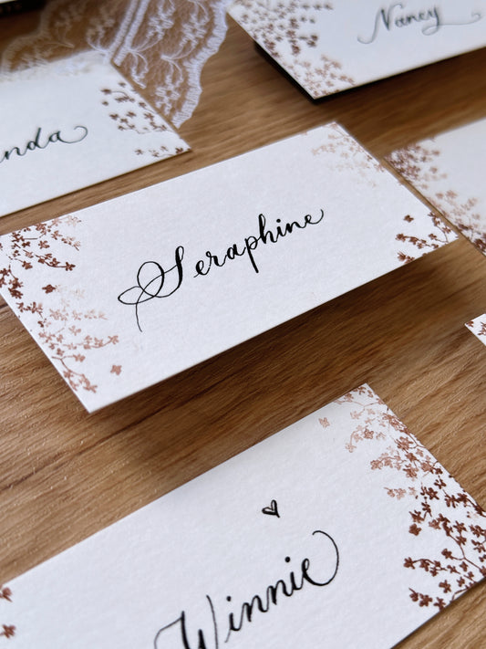 Wedding Place Cards (Handwritten)