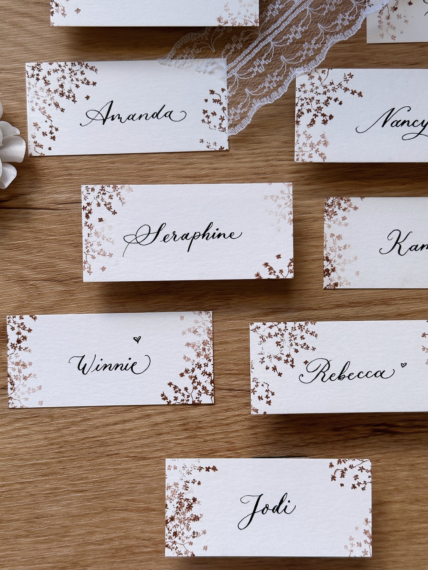 Wedding Place Cards (Handwritten)