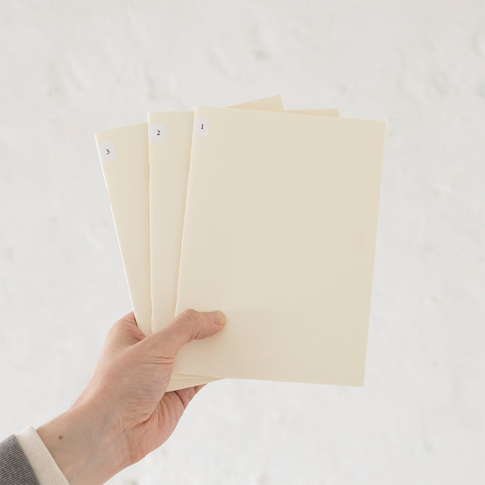 (NEW) Midori MD Notebook Light A5 - Blank - Pack of 3