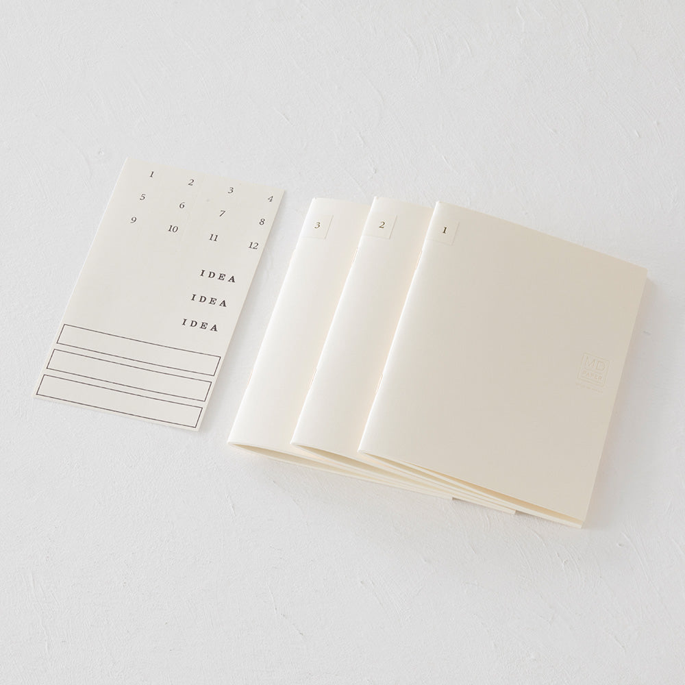 (NEW) Midori MD Notebook Light A6 - Grid - Pack of 3