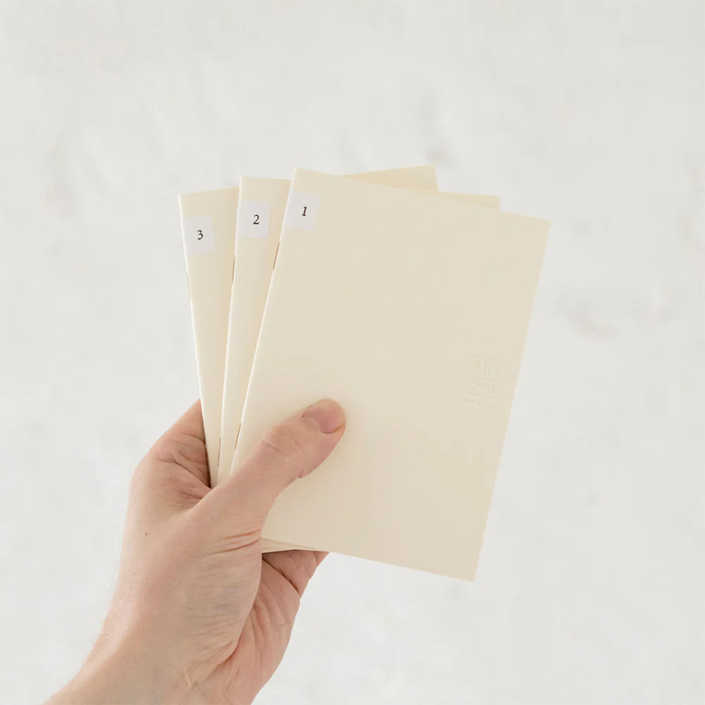 (NEW) Midori MD Notebook Light A6 - Grid - Pack of 3