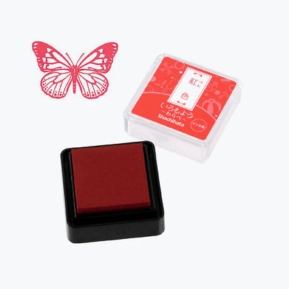 Shachihata Stamp Ink Pad - Iromoyo - Mini - Red