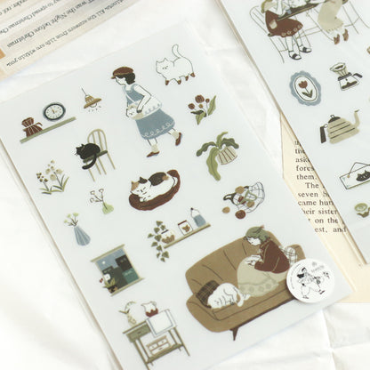 Neko Cafe | Transfer Stickers (set of 2)