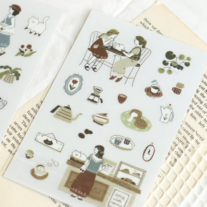 Neko Cafe | Transfer Stickers (set of 2)