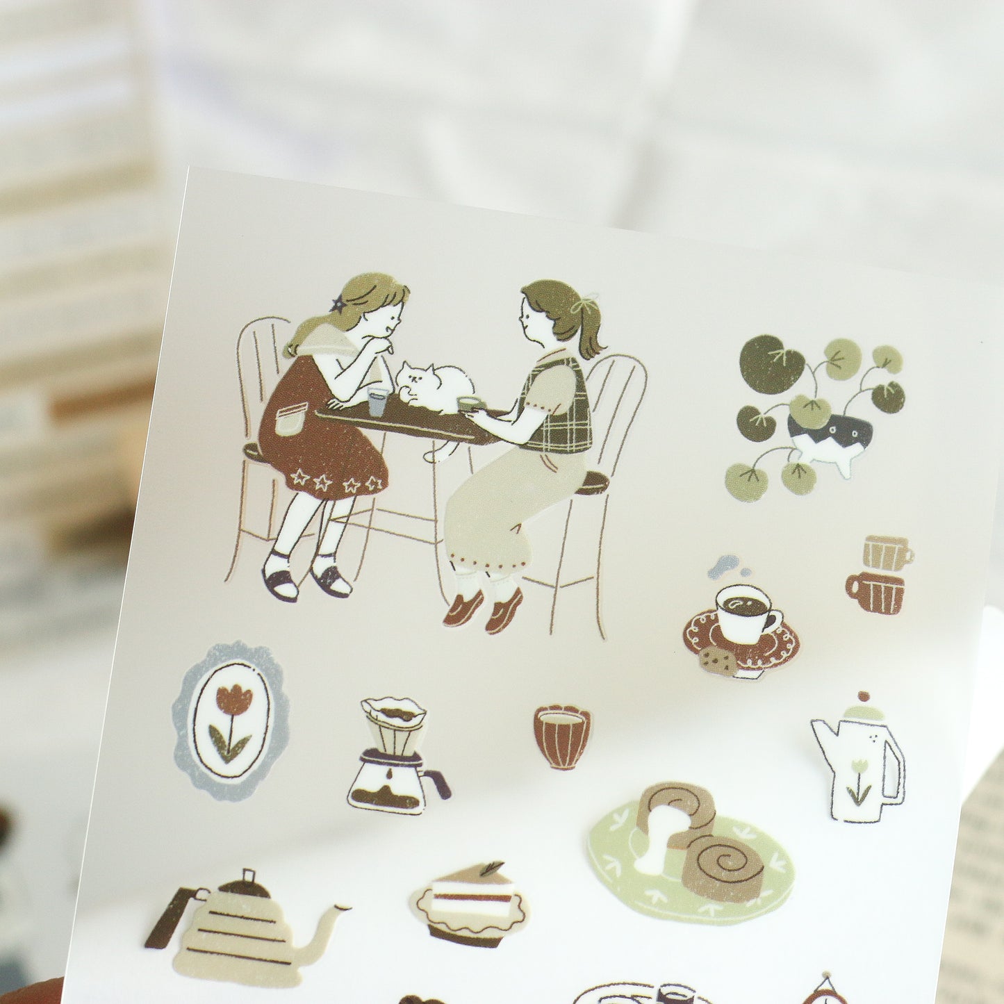 Neko Cafe | Transfer Stickers (set of 2)