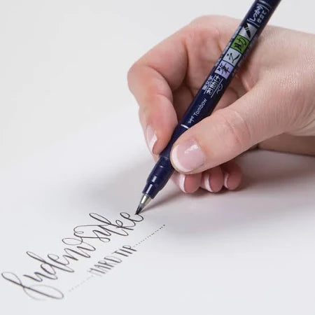 (NEW) Tombow Fudenosuke Brush Pen - Hard/Soft Tip - Black Ink