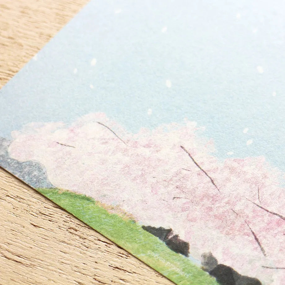 (NEW) Watako Omori Sakura | Letter Set (12 sheets & 4 envelopes)