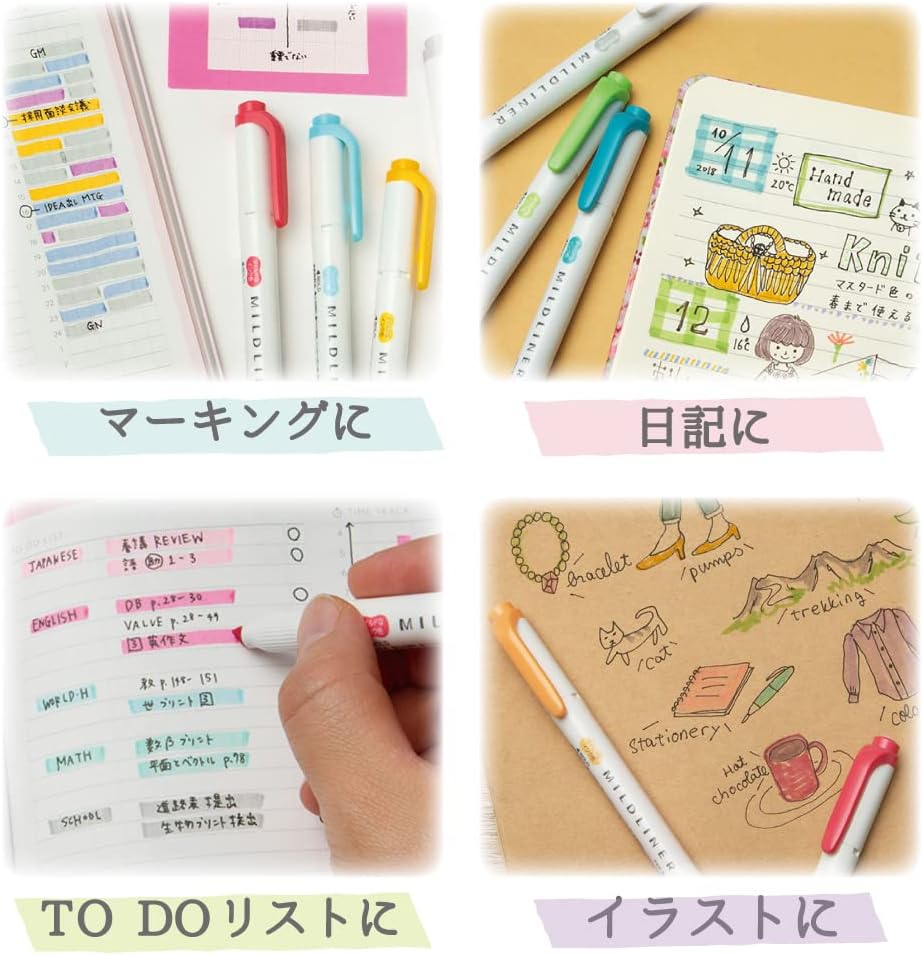 (NEW) Zebra Mildliner Double-Sided Highlighter - Natural - 5 Colors