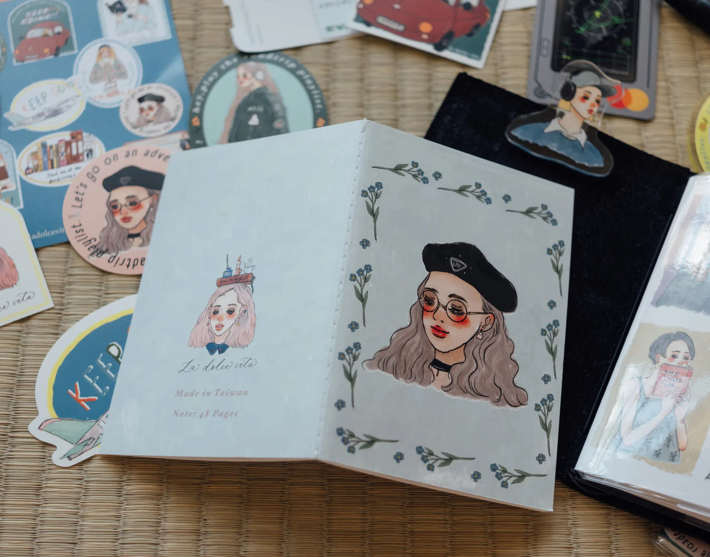 Beret Lady | Passport Size Notebook