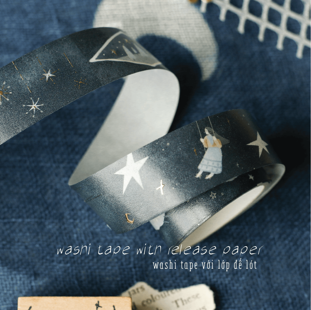 Starry Night | Gold Foil Washi Tape