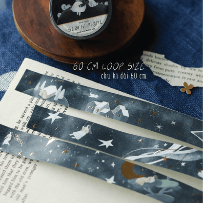 Starry Night | Gold Foil Washi Tape